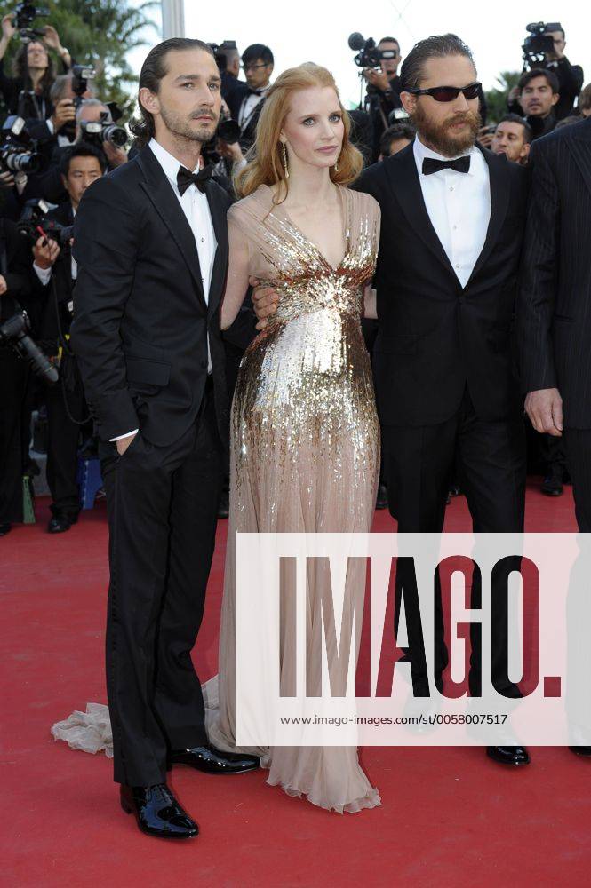 Lawless premiere, 65th Cannes Film Festival, May 19, 2012 Actors Shia LaBeouf, Jessica Chastain and Tom Hardy attending for the Lawless premiere at the 65th Cannes Film Festival, Cannes, May 19, 2012 Foto:xL.xFontanax xFuturexImage ku
