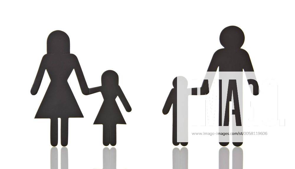 Piktogram Familie, getrennt, Symbolbild Scheidung ibxmad02265007