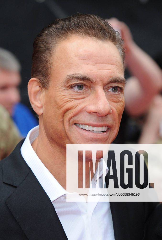 Belgian actor Jean Claude Van Damme attends The UK Premiere of The Expendables 2 at The Empire Leicester Square in London on August 13, 2012. LON20120813222