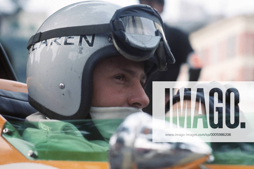Bruce McLAREN (Neuseeland CanAm-McLaren), Aktion im Rennwagen, hier beim Grossen Preis von Monte Carlo, 18.05.1969. o0 Mc Laren