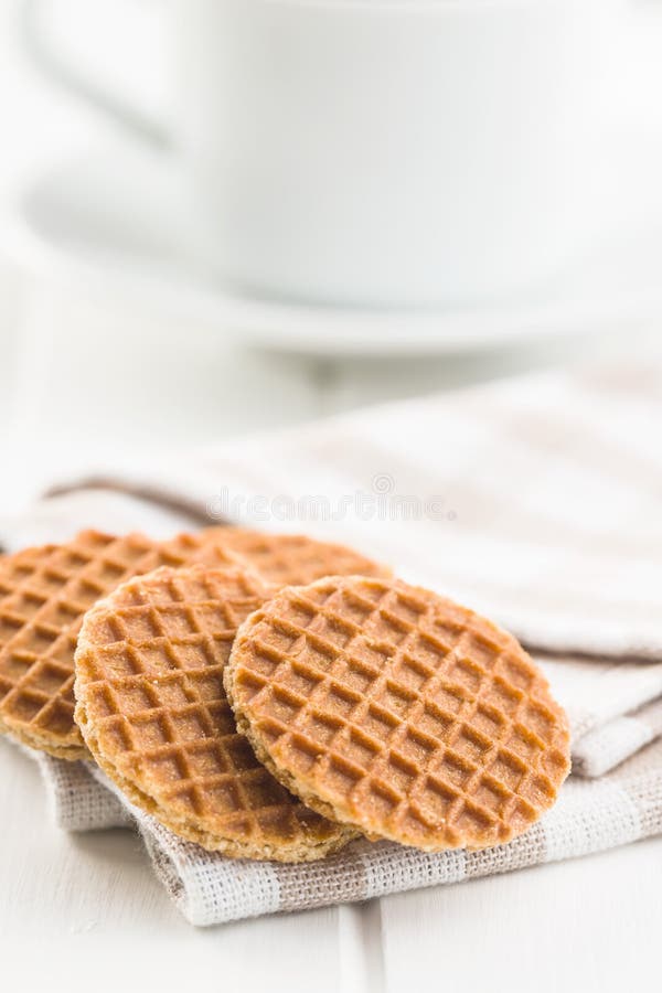 Sweet waffle biscuits, Sweet waffle biscuits on checkered napkin