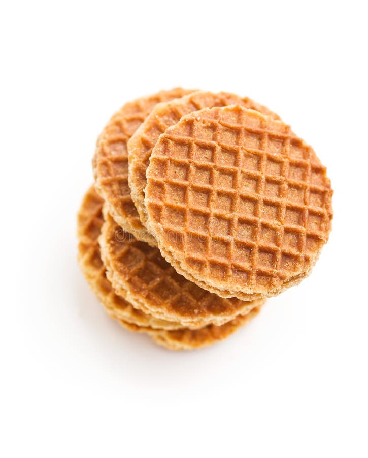 Sweet waffle biscuits, Sweet waffle biscuits isolated on white background