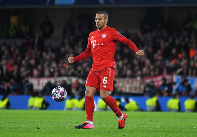 Thiago Alcantara of Bayern Munich, LONDON, ENGLAND - FEBRUARY 26, 2020: Thiago Alcantara do Nascimento of Bayern pictured during the 2019/20 UEFA Champions League Round of 16 game between Chelsea FC and Bayern Munich at Stamford Bridge