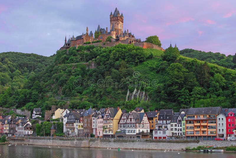 Cochem Castle,Mosel River,Germany, Cochem castle in cochem on the mosel river,rhineland-palatinate,germany