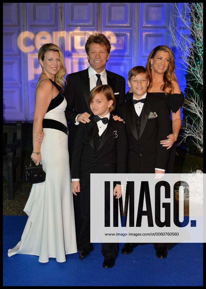 Jon Bon Jovi with wife Dorothea Hurley, daughter Stephanie Rose and sons Romeo Jon and Jacob Hurley Winters Whites Gala in aid of Centrepoint at Kensington Palace, London, United Kingdom. Tuesday, 26th November 2013. AndrewxParsonsx xi-Images IIM-0924-0047