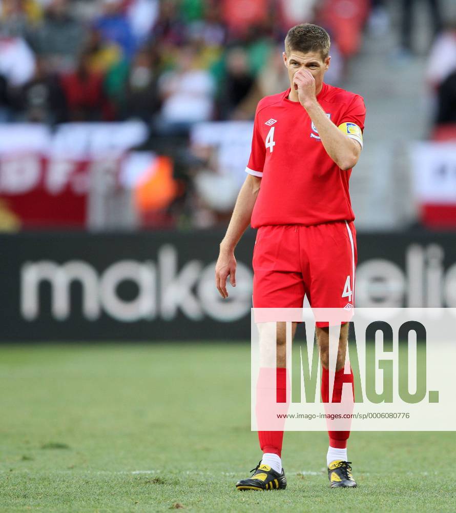 England s Steven Gerrard looks on dejected Slovenia v England 23rd June, 2010 .