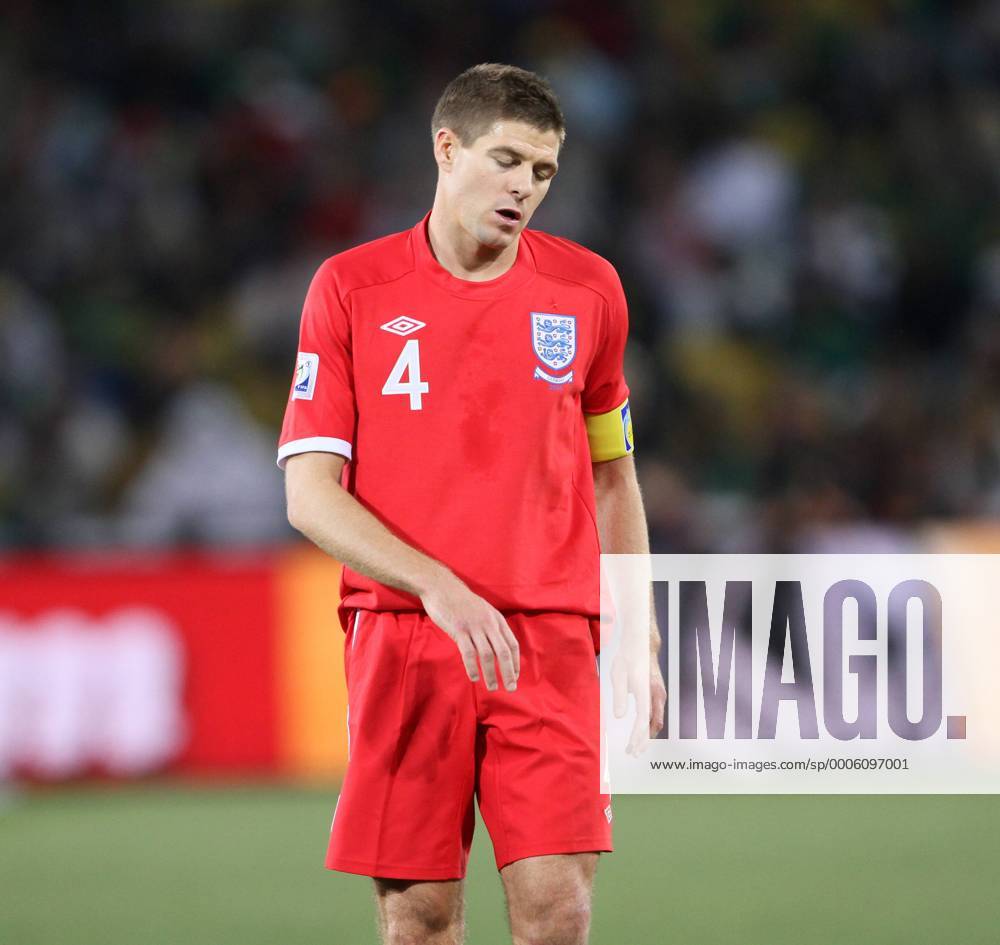 England s Steven Gerrard looks on dejected - FIFA World Cup 2010 Round of 16 Germany v England (red) - 27th June, 2010 - .