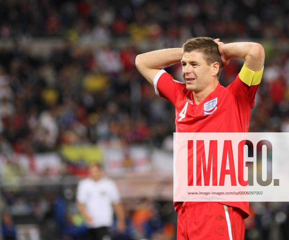 England s Steven Gerrard looks on dejected - FIFA World Cup 2010 Round of 16 Germany v England (red) - 27th June, 2010 - .