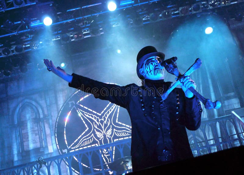 King Diamond, TILBURG – AUGUST 6: The singer King Diamond playing in a concert hall in Poppodium August 6, 2013 in Tilburg, Belgium