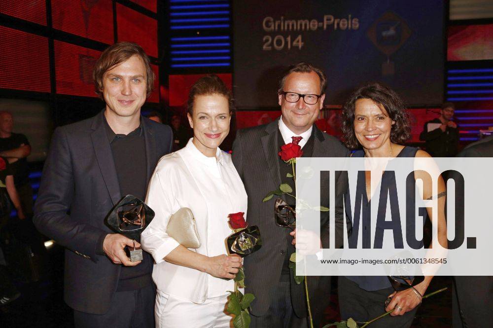 Lars Eidinger, Claudia Michelsen, Matthias Brandt und Ulrike Folkerts bei der Verleihung des 50. Grimme Preises 2014 im Theater der Stadt Marl. Marl, 04.04.2014 Foto:xS.xGabschx xFuturexImage