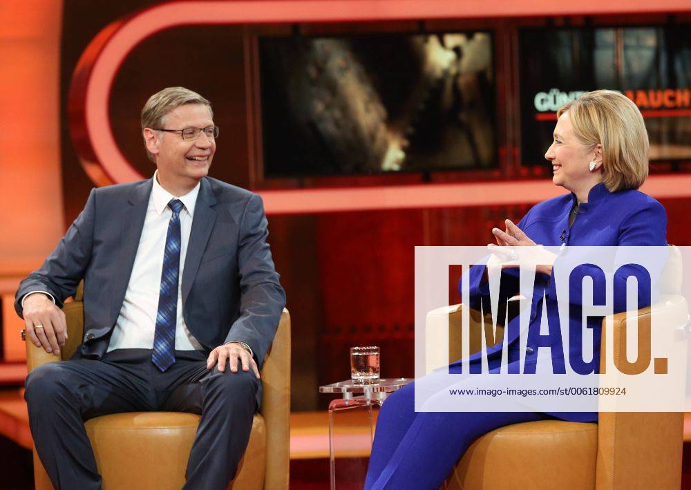 Hillary Rodham Clinton (Ehemalige Außenministerin der USA, ehemalige First Lady) in der ARD-Talkshow GÜNTHER JAUCH am 06.07.2014 in Berlin Thema der Sendung: Frauen an die Macht! Hillary Clinton zu Gast bei GÜNTHER JAUCH