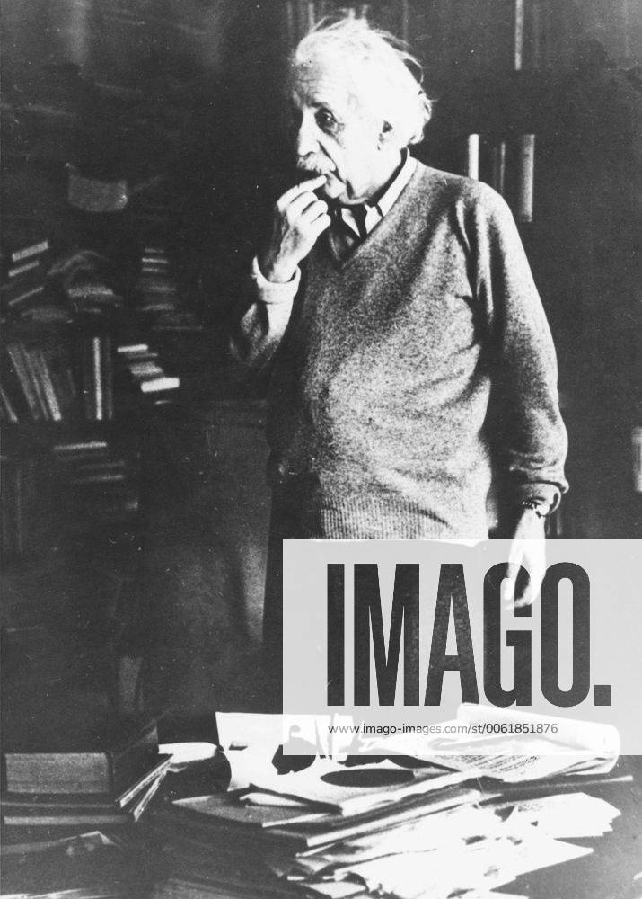 Jan. 1, 1950 - Princeton, NJ, U.S. - A Jewish, German-born theoretical physicist ALBERT EINSTEIN who s widely regarded as the most important scientist of the 20th century and one of the greatest physicists of all time, produced much of his remarkable work during his stay at the Patent Office and in his spare time. While best known for the Theory of Relativity, he was awarded the 1921 Nobel Prize for Physics. Princeton United States of America - ZUMAk09
