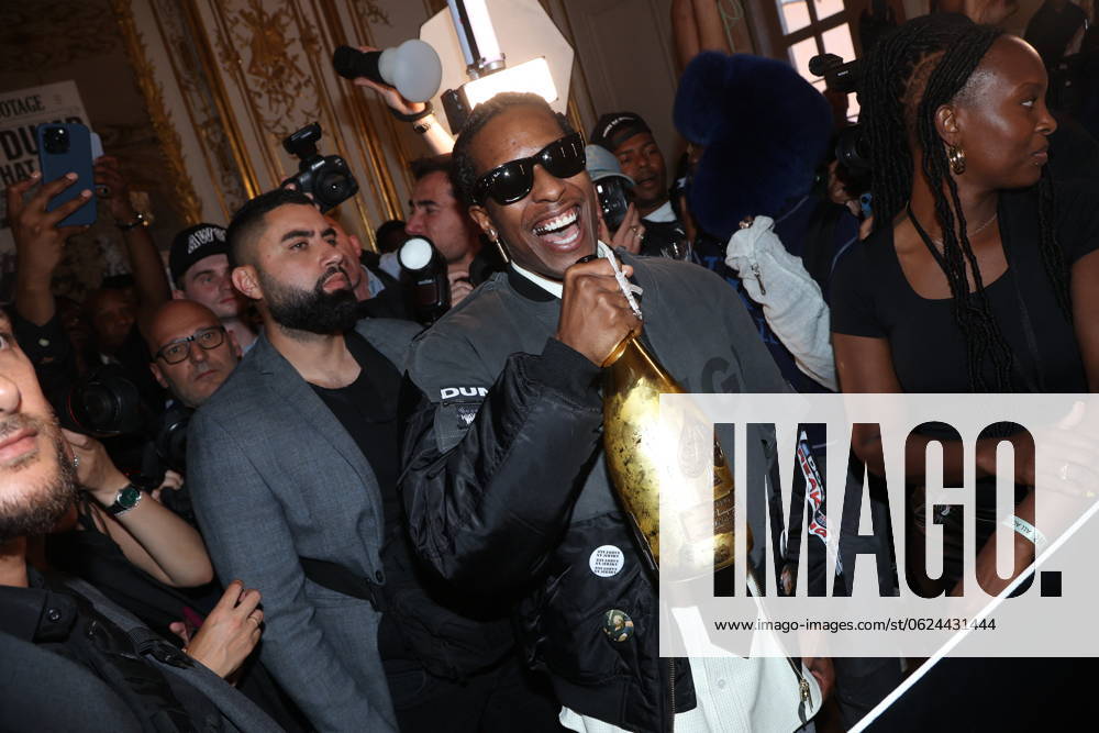 PFW A$AP Rocky s, AMERICAN SABOTAGE, Presented by AWGE Front Row Asap Rocky attending the A$AP Rocky s, AMERICAN SABOTAGE, Presented by AWGE Menswear Spring Summer 2025 show as part of Paris Fashion Week in Paris, France on June 21, 2024. Photo by Jerome Dominé ABACAPRESS.COM