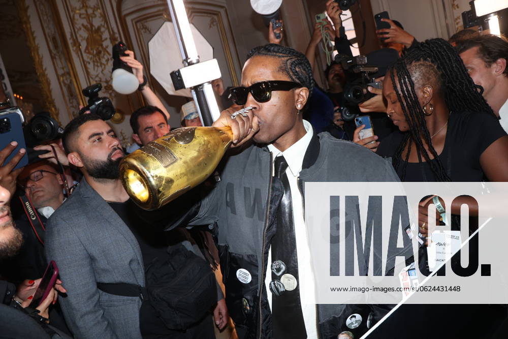 PFW A$AP Rocky s, AMERICAN SABOTAGE, Presented by AWGE Front Row Asap Rocky attending the A$AP Rocky s, AMERICAN SABOTAGE, Presented by AWGE Menswear Spring Summer 2025 show as part of Paris Fashion Week in Paris, France on June 21, 2024. Photo by Jerome Dominé ABACAPRESS.COM