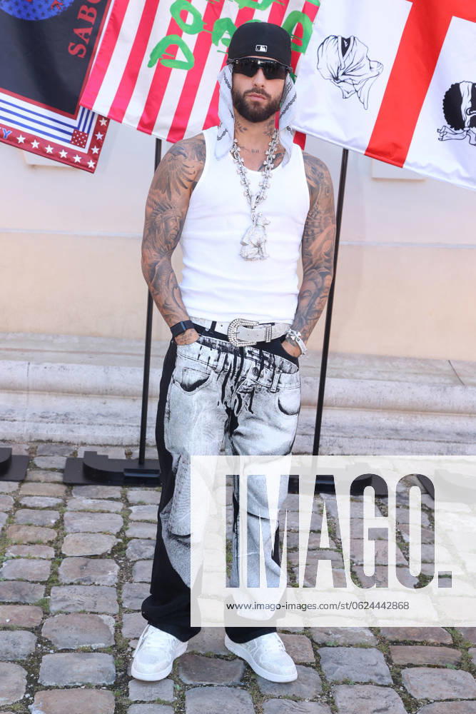 PFW A$AP Rocky s, AMERICAN SABOTAGE, Presented by AWGE Front Row Maluma attending the A$AP Rocky s, AMERICAN SABOTAGE, Presented by AWGE Menswear Spring Summer 2025 show as part of Paris Fashion Week in Paris, France on June 21, 2024. Photo by Jerome Dominé ABACAPRESS.COM