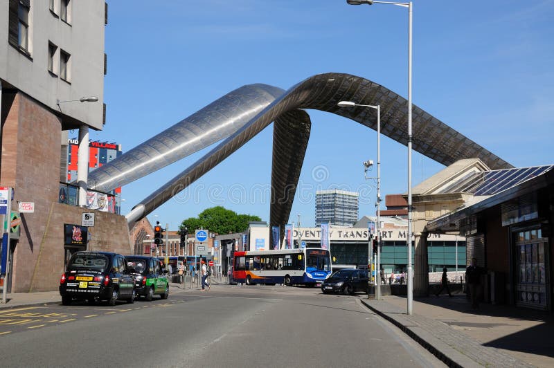 Whittle Arch, Coventry., View of the Whittle arch in Millennium Place, Coventry, West Midlands, England, UK, Western Europe.