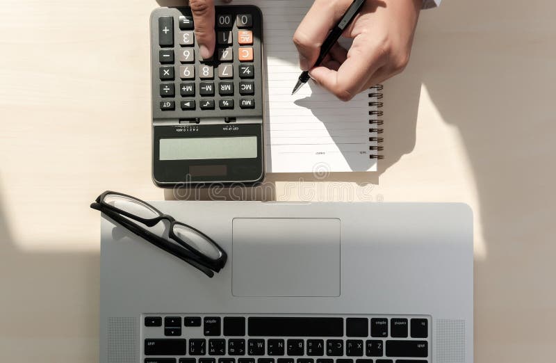 Close up businessman using calculator on documents Unrecognizable finance use calculate about cost at office, Close up businessman using calculator on documents Unrecognizable finance use calculate about cost at office