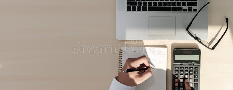 Close up businessman using calculator on documents Unrecognizable finance use calculate about cost at office, Close up businessman using calculator on documents Unrecognizable finance use calculate about cost at office
