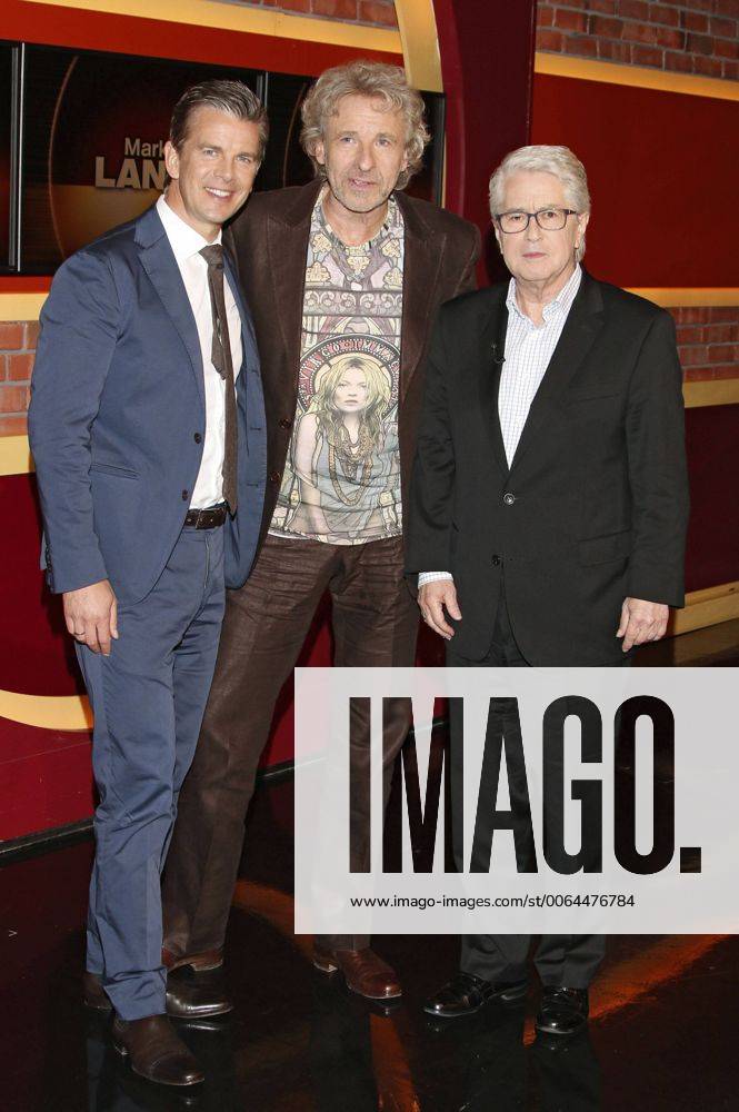 Markus Lanz, Thomas Gottschalk und Frank Elstner bei der Aufzeichnung der ZDF-Talkshow Markus Lanz im Studio Stahltwiete. Hamburg, 06.05.2015 Foto:xFuturexImage