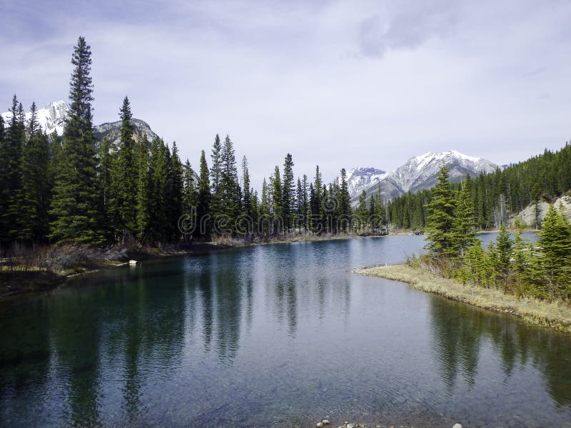 Wonderful lake in front of the mountains, a wonderful lake at the mountain in summer