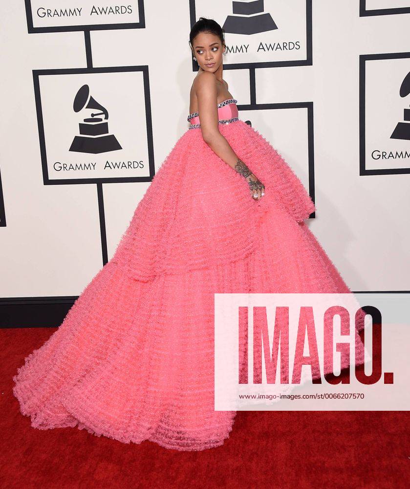 Feb. 8, 2015 - Los Angeles, California, U.S. - Rihanna arrives for the 57th Annual Grammy Awards at Staples Center. - ZUMAo05