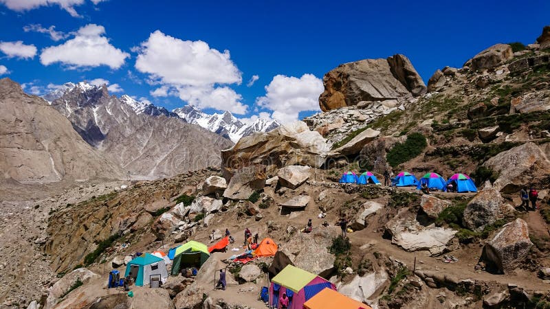 K2 and Broad Peak from Concordia in the Karakorum Mountains, K2 and Broad Peak from Concordia in the Karakorum Mountains Pakistan
