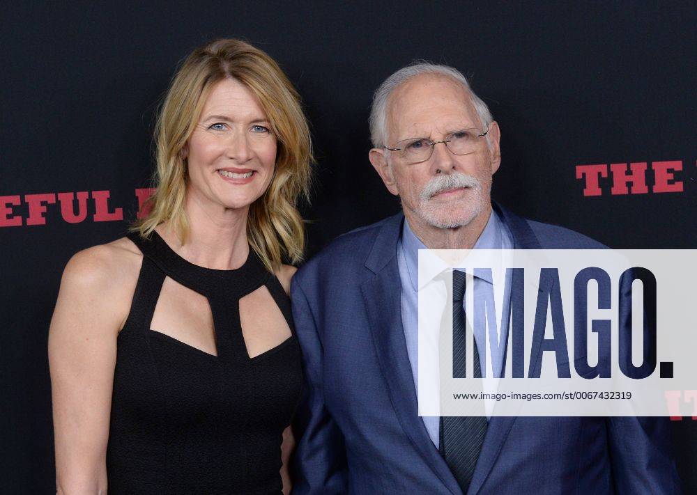 Cast member Bruce Dern and his daughter, actress Laura Dern attend the premiere of The Hateful Eight at the ArcLight Cinerama Dome in the Hollywood section of Los Angeles on December 7, 2015. Storyline: In post-Civil War Wyoming, bounty hunters try to find shelter during a blizzard but get involved in a plot of betrayal and deception. Will they survive? LAP2105120719 JIMxRUYMEN