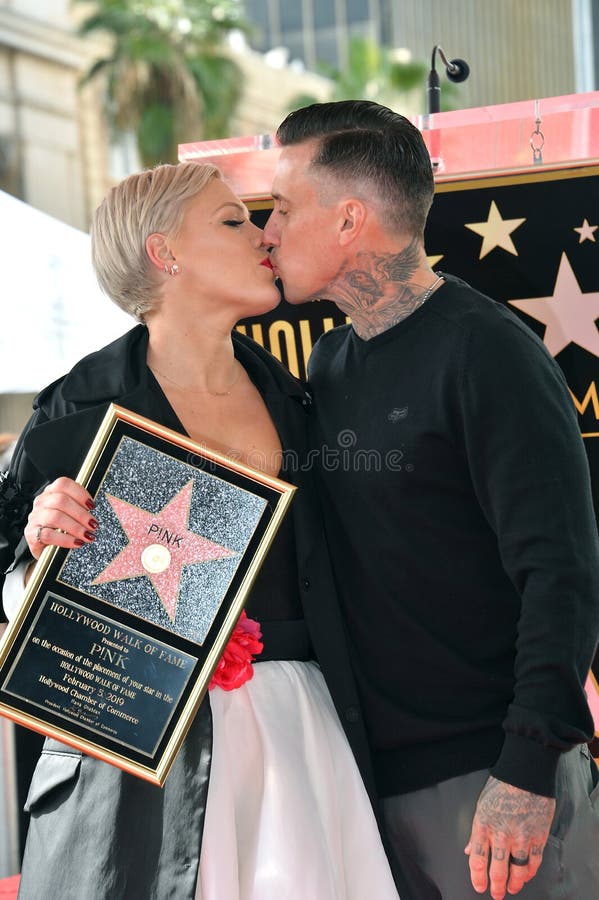 Pink & Carey Hart, LOS ANGELES, CA. February 05, 2019: Pink & Carey Hart at the Hollywood Walk of Fame Star Ceremony honoring singer Pink..Pictures: Paul Smith/Featureflash