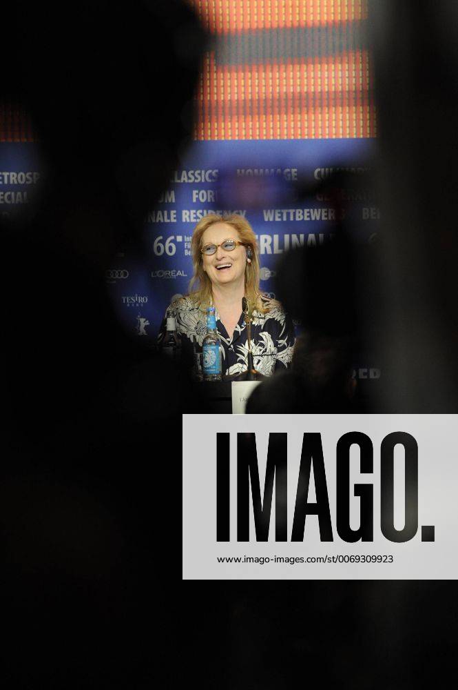 Jurypräsidentin Meryl Streep während der Pressekonferenz mit der Internationalen Jury der 66. Internationalen Filmfestspiele Berlin 66. Internationale Filmfestspiele in Berlin IFB2016
