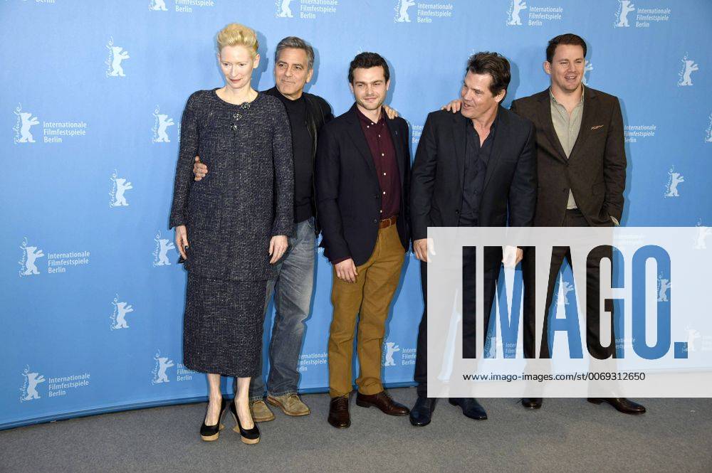 Tilda Swinton, George Clooney, Alden Ehrenreich, Josh Brolin and Channing Tatum during the Hail Caesar! photocall at the 66th Berlin International Film Festival Berlinale 2016 on February 11, 2016 in Berlin, Germany. Foto:xFredericx xFuturexImage