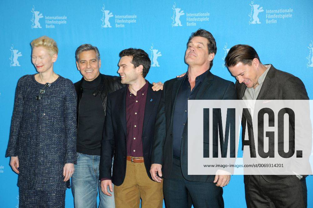 Thomas Bohlen Starface 2016-02-11 Berlin Allemagne 6th Berlinale. Berlin International Film Festival. Photocall du film Hail Cesar! . Clooney, George; Swinton, Tilda; Brolin, Josh; Tatum, Channing; Ehrenreich, Alden