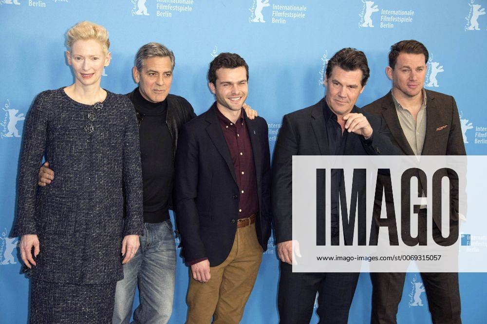 Tilda Swinton, George Clooney, Alden Ehrenreich, Josh Brolin and Channing Tatum during the Hail Caesar! photocall at the 66th Berlin International Film Festival Berlinale 2016 on February 11, 2016 in Berlin, Germany. Foto:xFredericx xFuturexImage