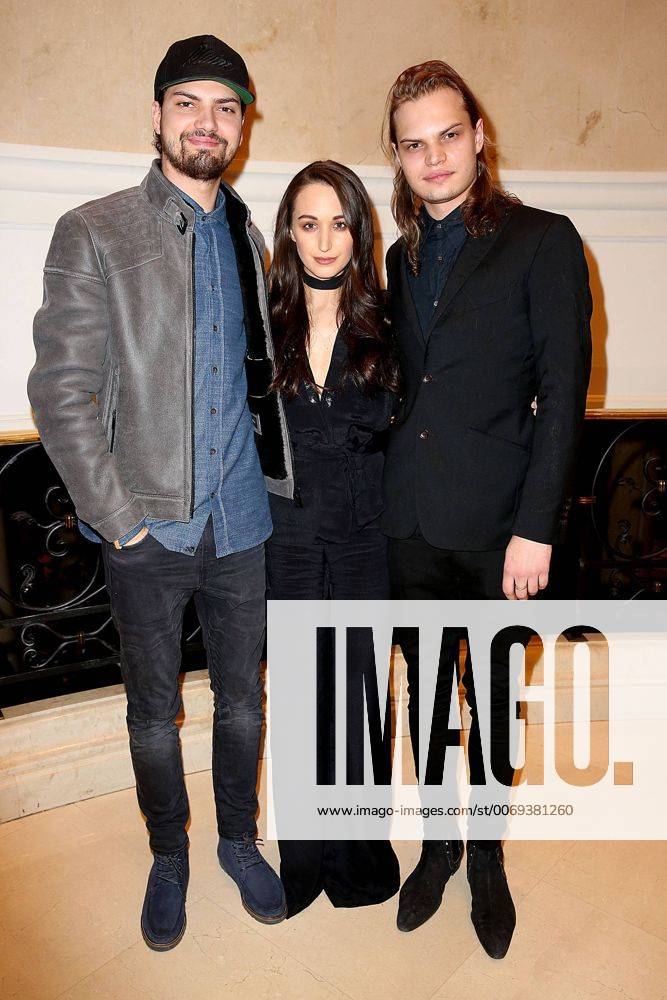 Jimi Blue Ochsenknecht, Wilson Gonzalez Ochsenknecht und Lorraine Bedros beim Empfang vom Medienboard Berlin Brandenburg im Rahmen der 66. Berlinale am 13.02.2016 in Berlin 66. Berlinale 2016, Medienboard Empfang in Berlin