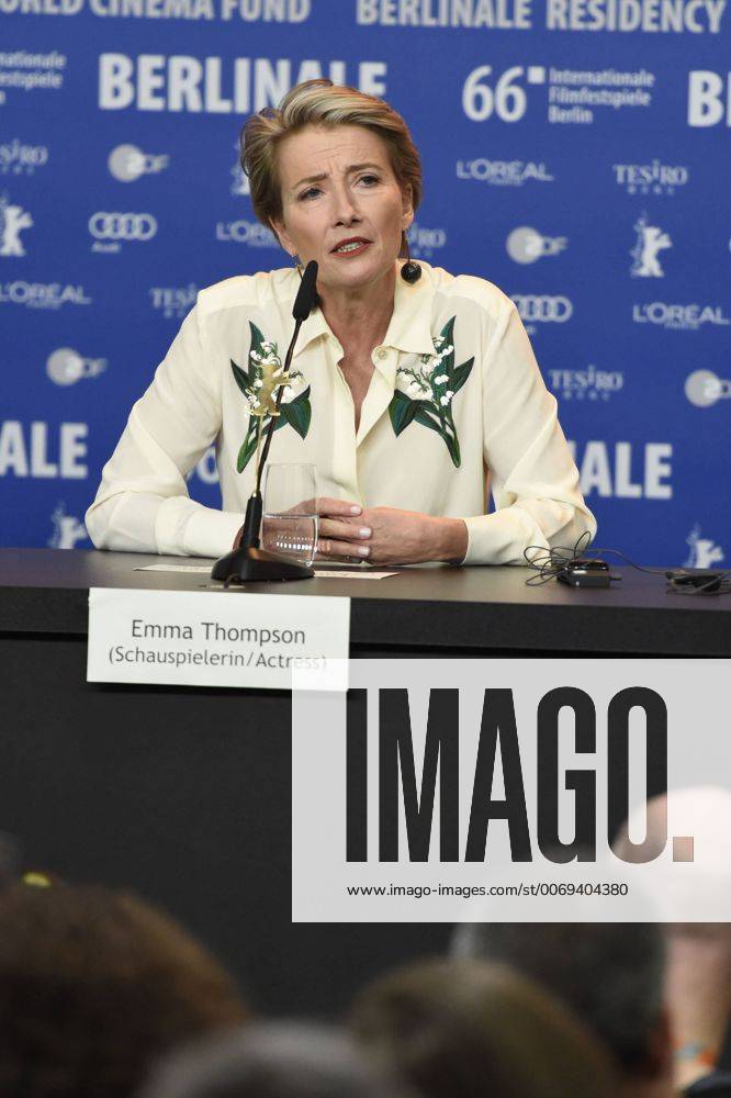 Schauspielerin Emma Thompson während der Pressekonferenz zum Film -ALONE IN BERLIN JEDER STIRB FÜR SICH ALLEIN- anlässlich der 66. Internationalen Filmfestspiele Berlin 66. Internationale Filmfestspiele in Berlin IFB2016