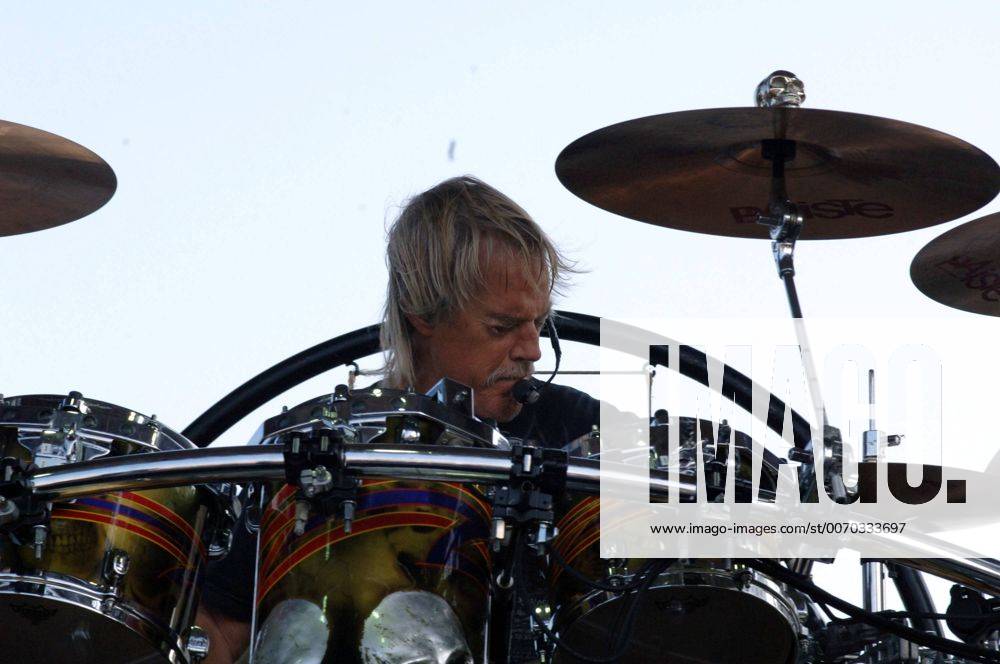 Sep. 3, 2011 - Virginia Beach, Virginia, U.S. - Drummer FRANK BEARD of ZZ TOP that little ol band from Texas shows why they are rock legends as they blow away the crowd at the Verizon Wireless American Music Festival in Virginia Beach. - ZUMAm90_