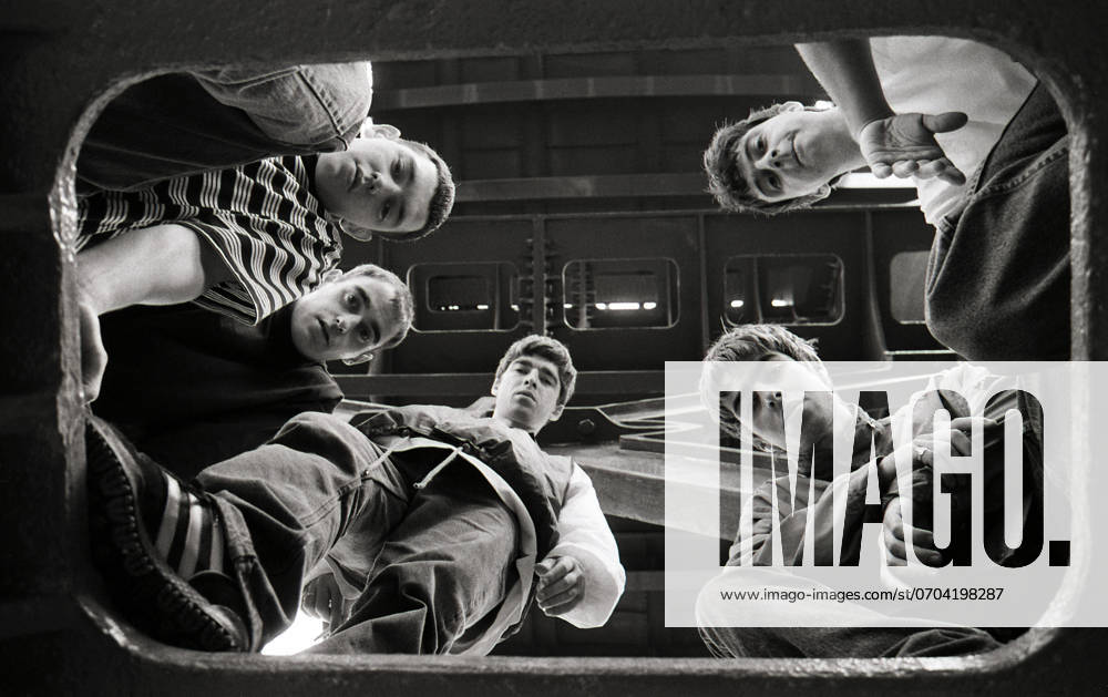 OASIS FIRST BAND PHOTO SESSION OASIS FIRST BAND PHOTO SESSION IN 1992 AT CASTLEFIELD, MANCHESTER, UK Higher Rates Apply,