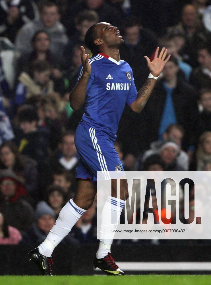 Chelseas Didier Drogba looks on dejected - Barclays Premier League, FC Chelsea London (blue) v Bolton Wanderers (white) 29th December, 2010 .