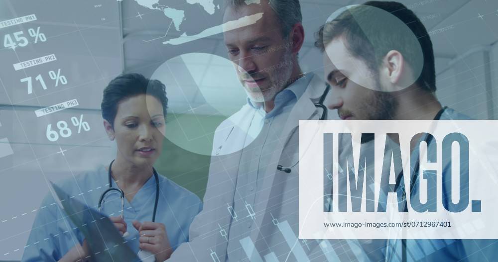 Image of infographic interface over diverse doctors discussing patient x-ray in hospital. Digital composite, multiple exposure, report, business, global, teamwork, healthcare, technology. , 16.07.2024, 5168582.jpg , people,digital composite,multiple exposure,infographic interface,diverse doctors,discussing,patient x-ray,hospital,report,business,global,teamwork,healthcare,technology,medical professionals,group meeting,diagnostic process,healthcare analysis,medical examination,radiology,medical teamwork,patient care,clinical discussion,health technology,medical analysis,collaborative healthcare,diagnostic imaging,medical report,global healthcare,business strategy in healthcare,technology integration in medicine,physician collaboration,healthc