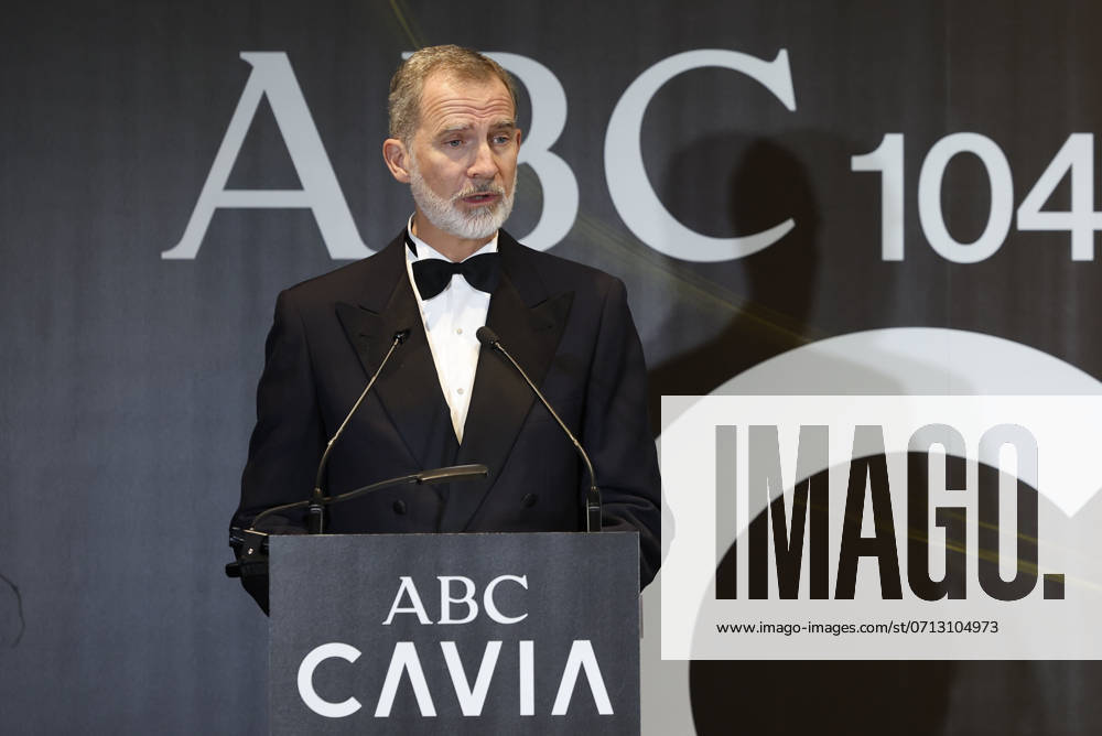 Spain s King Felipe VI delivers a speech during the 104th edition of the ABC Journalism Mariano de Cavia , Luca de Tena and Mingote Awards, in Madrid, Spain, 18 July 2024. 104th edition of the ABC Journalism Mariano de Cavia , Luca de Tena and Mingote Awards in Madrid !ACHTUNG: NUR REDAKTIONELLE NUTZUNG!