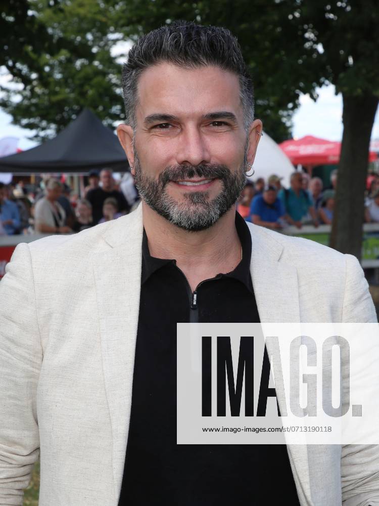 US-amerikanischer Popsänger Marc Terenzi zu Besuch beim Renntag auf der Galopprennbahn Magdeburg-Herrenkrug am 13.07.2024