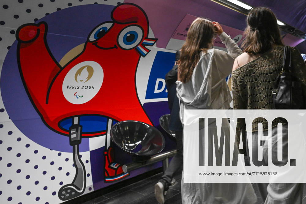 Daily Life In Paris On The Eve Of The Olympics PARIS, FRANCE - JULY 13: Franklin D. Roosevelt Metro station decorated with images of Phryge, the Paris 2024 Olympic mascot, on July 13, 2024, in Paris, France. Paris France