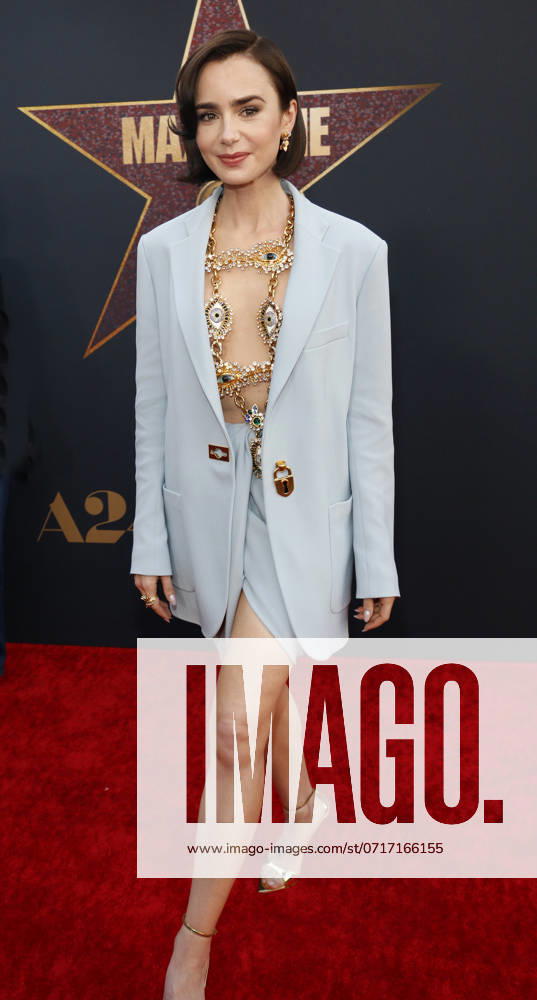 MaXXXine World Premiere, Los Angeles, California, USA - 24 June 2024 Lily Collins at the Los Angeles premiere of MaXXXine held at the TCL Chinese Theater in Hollywood, USA on June 24, 2024.,