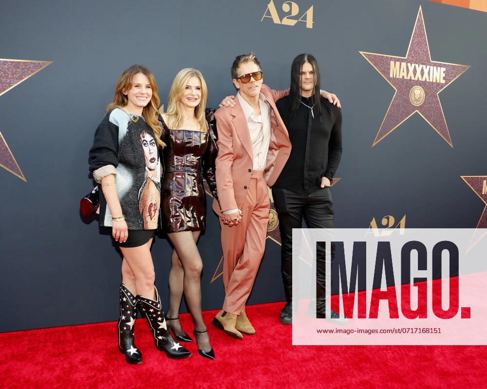 MaXXXine World Premiere, Los Angeles, California, USA - 24 June 2024 Sosie Bacon, Kyra Sedgwick, Kevin Bacon and Travis Bacon at the Los Angeles premiere of MaXXXine held at the TCL Chinese Theater in Hollywood, USA on June 24, 2024.,