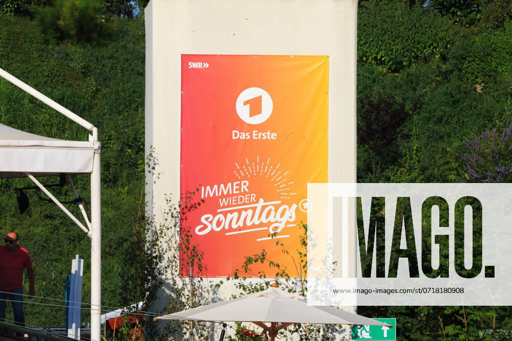 Fernsehshow Immer wieder Sonntags Folge 7 Rust bei Freiburg , 28.07.2024 Logo von IWS bei der Livesendung Immer wieder Sonntags im Europa-Park Rust (Rulantica) Foto: Matthias Gränzdörfer Baden-Württemberg Germany