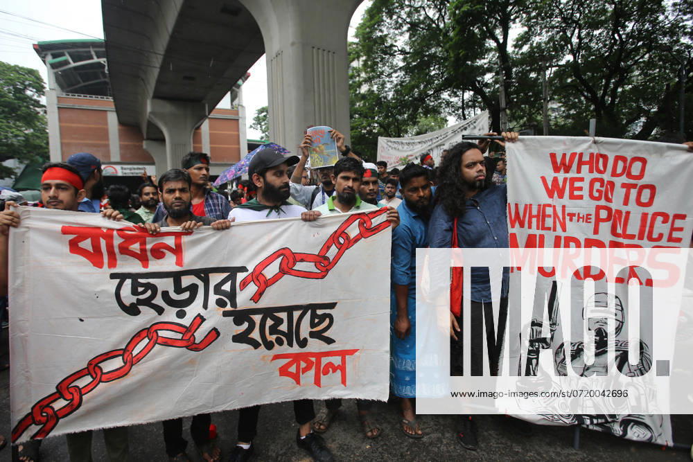 New Protests In Bangladesh Kill 2 - Dhaka Activists take part in a protest march as they demand justice for victims arrested and killed in the recent countrywide violence in Dhaka on August 2, 2024. Demonstrations in Bangladesh after August 2 prayers demanded justice for victims of nationwide unrest and police crackdown, after the release of protest leaders failed to quell public anger. Photo by Habibur Rahman ABACAPRESS.COM Dhaka Wari Bangladesh