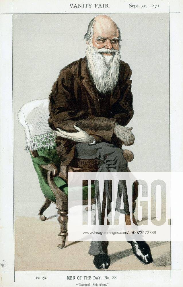 Charles Darwin (1809-82) English naturalist. Evolution by Natural Selection. Cartoon from Vanity Fair , London, September 1871. WHA !ACHTUNG AUFNAHMEDATUM GESCHÄTZT!