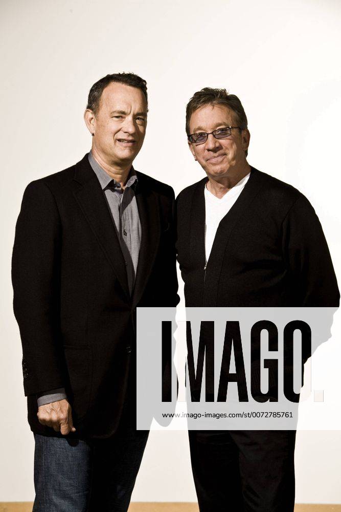 Jun 05, 2010 - Emeryville, California, U.S. - TOM HANKS (L) and TIM ALLEN are photographed at Pixar studios in Emeryville, CA during a press junket for Toy Story 3 . Hanks and Allen have provided the voices for the characters of Woody and Buzz in the Toy Story films over the past 15 years. - ZUMAk80_