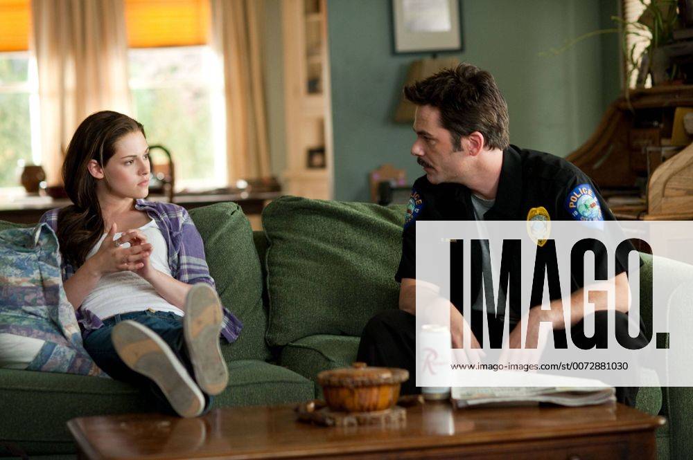 RELEASE DATE: June 30, 2010. MOVIE TITLE: The Twilight Saga: Eclipse. STUDIO: Summit Entertainment. PLOT: As a string of mysterious killings grips Seattle, Bella, whose high school graduation is fast approaching, is forced to choose between her love for vampire Edward and her friendship with werewolf Jacob. PICTURED: KRISTEN STEWART as Bella Swan and BILLY BURKE as Charlie Swan. - ZUMAg90_