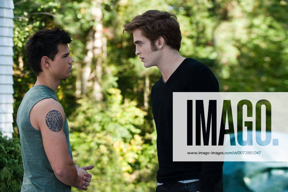 RELEASE DATE: June 30, 2010. MOVIE TITLE: The Twilight Saga: Eclipse. STUDIO: Summit Entertainment. PLOT: As a string of mysterious killings grips Seattle, Bella, whose high school graduation is fast approaching, is forced to choose between her love for vampire Edward and her friendship with werewolf Jacob. PICTURED: TAYLOR LAUTNER as Jacob Black and ROBERT PATTINSON as Edward Cullen. - ZUMAg90_