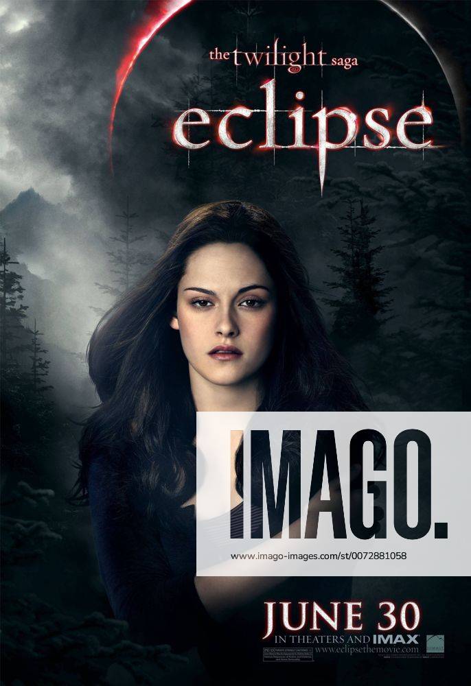 RELEASE DATE: June 30, 2010. MOVIE TITLE: The Twilight Saga: Eclipse. STUDIO: Summit Entertainment. PLOT: As a string of mysterious killings grips Seattle, Bella, whose high school graduation is fast approaching, is forced to choose between her love for vampire Edward and her friendship with werewolf Jacob. PICTURED: Movie poster. - ZUMAg90_
